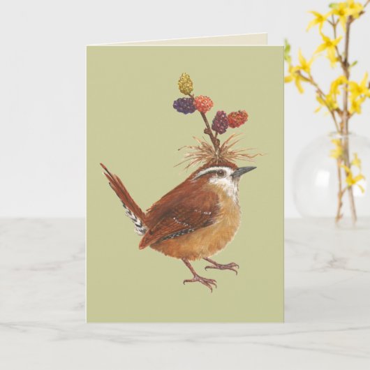 Carolinakaas met mulberries kaart (Gele Bloem)