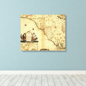 Carolinas met het noorden naar de RightPanoramic M Canvas Afdruk (Insitu (Houten vloer))