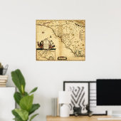 Carolinas met het noorden naar de RightPanoramic M Poster (Thuiskantoor)