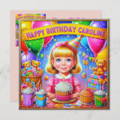 CAROLINE ~ Gelukkige verjaardag ~ Verjaardagsmeisj (Voorkant / Achterkant)