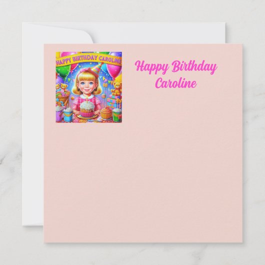 CAROLINE ~ Gelukkige verjaardag ~ Verjaardagsmeisj (Achterkant)