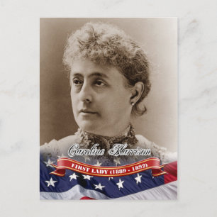 Caroline Harrison, First Lady of the U.S. Briefkaart