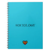 Caroline Heart Blue Notitieboek (Voorkant)