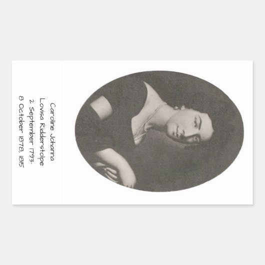 Caroline Johanna Lovisa Ridderstolpe, 1815 Rechthoekige Sticker (Voorkant)