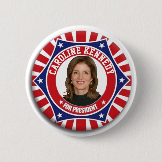 Caroline Kennedy voor President 2002 Ronde Button 5,7 Cm (Voorkant)