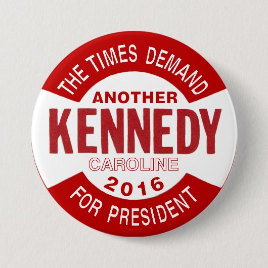 Caroline Kennedy voor President 2016 Ronde Button 7,6 Cm (Voorkant)