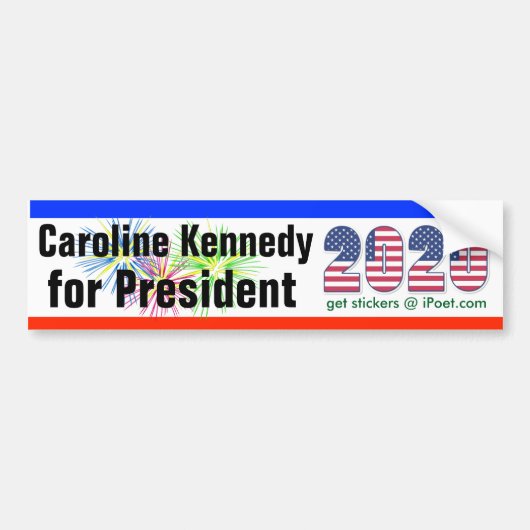 CAROLINE KENNEDY VOOR PRESIDENT 2020-bumpersticker Bumpersticker (Voorkant)