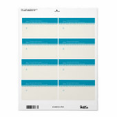 Caroline Mailing Label, Aqua Etiket (Full Sheet)