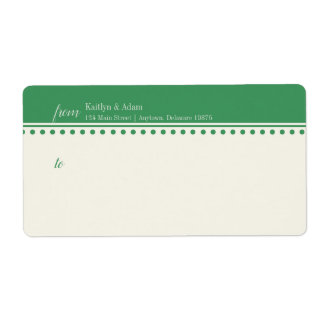 Caroline Mailing Label, groen Etiket