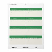Caroline Mailing Label, groen Etiket (Full Sheet)