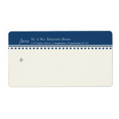 Caroline Mailing Label, Navy Blue Etiket (Voorkant)