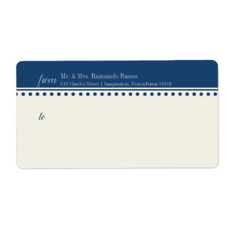 Caroline Mailing Label, Navy Blue Etiket