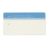 Caroline Mailing Label, Powder Blue Etiket (Voorkant)