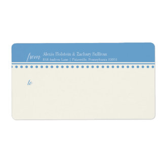 Caroline Mailing Label, Powder Blue Etiket