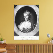 Caroline Matilda, koningin Denemarken en Noorwegen Canvas Afdruk (Insitu (Woonkamer))
