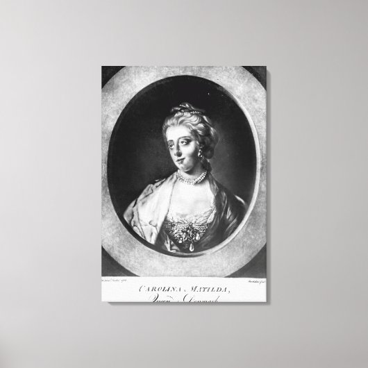 Caroline Matilda, koningin Denemarken en Noorwegen Canvas Afdruk (Voorkant)