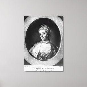Caroline Matilda, koningin Denemarken en Noorwegen Canvas Afdruk