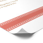 Caroline Seating Chart for Wedding, Coral Poster (Hoek)