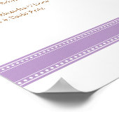 Caroline Seating Chart for Wedding, Lavender Poster (Hoek)