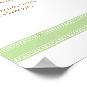 Caroline Seating Chart for Wedding, Mint Poster (Hoek)