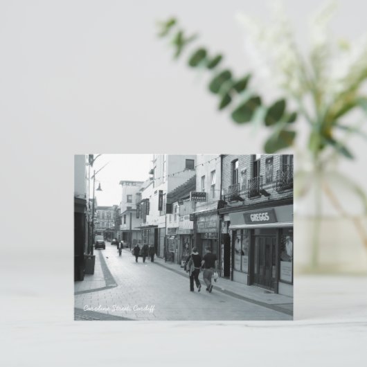 Caroline Street, Cardiff. Briefkaart (Staand voorkant)