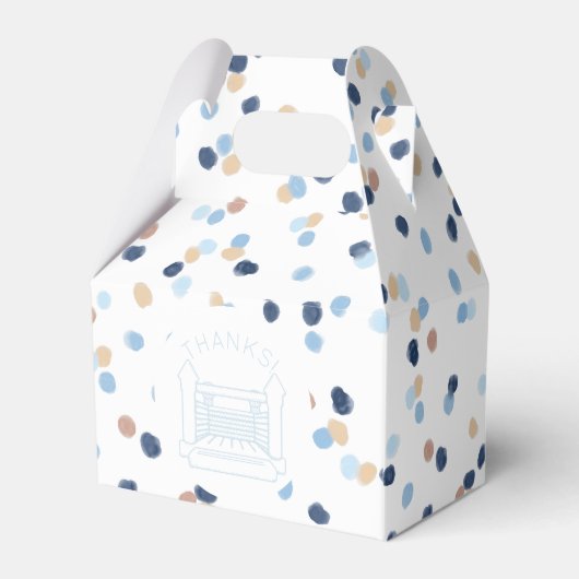 Caroline Waterverf Stippen Bounce House Favor Box Bedankdoosjes (Achterkant)