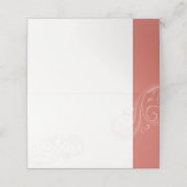 Caroline Wedding Place Cards, koraal Plaatskaartje (Buitenkant ongevouwen)