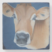"Caroline's Cow" Stenen Onderzetter (Voorkant)