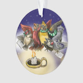 Caroling Birds Kerstmis Ornament (voorkant)