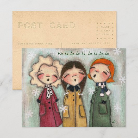 Caroling, Caroling - Post Card Briefkaart (Voorkant / Achterkant)