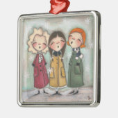 Caroling, Caroling - Premium Square Ornament (Links)