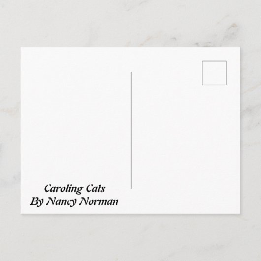 Caroling Cats Briefkaart (Achterkant)