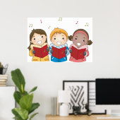 Caroling Children Poster (Thuiskantoor)