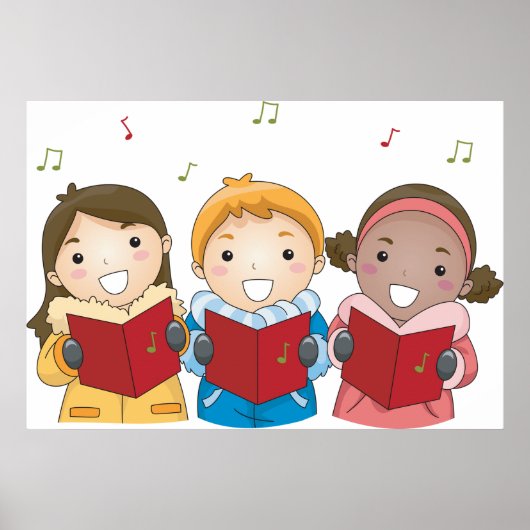 Caroling Children Poster (Voorkant)