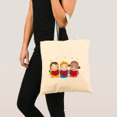 Caroling Children Tote Bag
