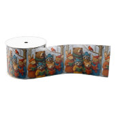Caroling Christmas Forest Animals  Grosgrain Lint (Spoel)