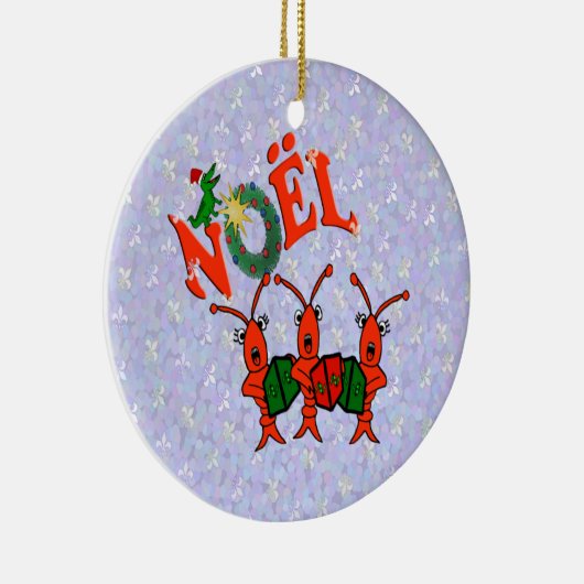 Caroling Crawfish met Alligator Ornament (Rechts)