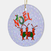 Caroling Crawfish met Alligator Ornament (Links)