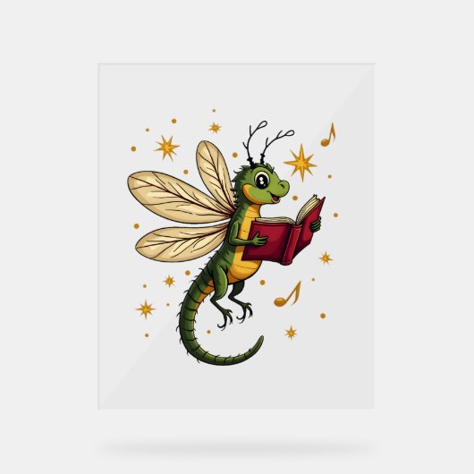 Caroling Dragonfly Acryl Bord (Voorkant)