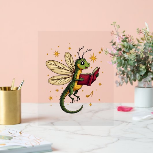 Caroling Dragonfly Acryl Bord (Huwelijk)