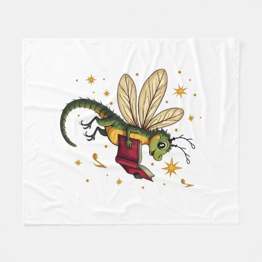 Caroling Dragonfly Fleece Deken (Voorkant (Horizontaal))