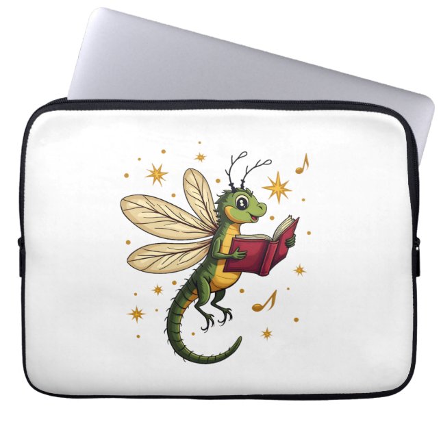 Caroling Dragonfly Laptop Sleeve (Voorkant)
