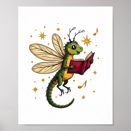 Caroling Dragonfly Poster (Voorkant)