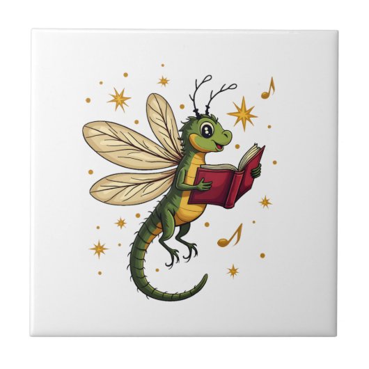 Caroling Dragonfly Tegeltje (Voorkant)