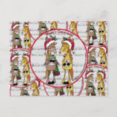 Caroling Horses- 'Mare'y Christmas Feestdagenkaart (Voorkant)