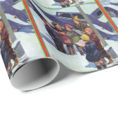 Caroling in de sneeuw cadeaupapier (Rol Hoek)