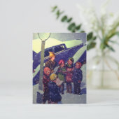 Caroling in the Snow, 1935 Briefkaart (Staand voorkant)