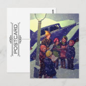 Caroling in the Snow, 1935 Briefkaart (Voorkant / Achterkant)