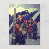 Caroling in the Snow, 1935 Briefkaart (Voorkant)
