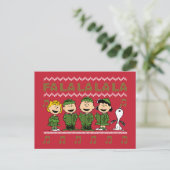 Caroling KerstSweater Graphic Briefkaart (Staand voorkant)